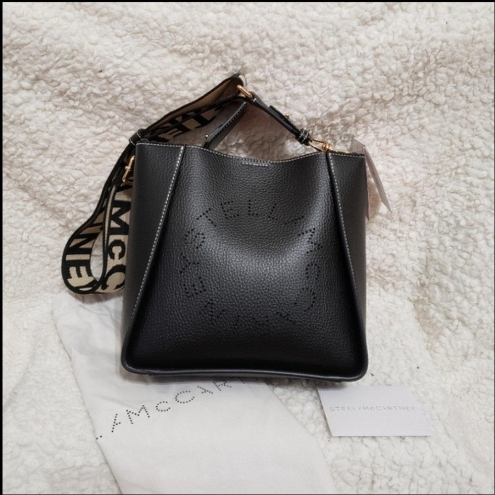 Stella McCartney Vegetarian Leather Logo Crossbody Bag